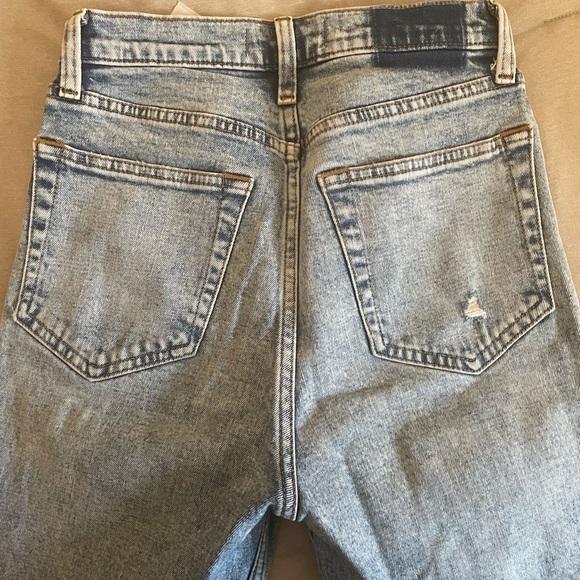 Abercrombie & Fitch distressed high rise ankle straight jeans - Picture 4 of 5